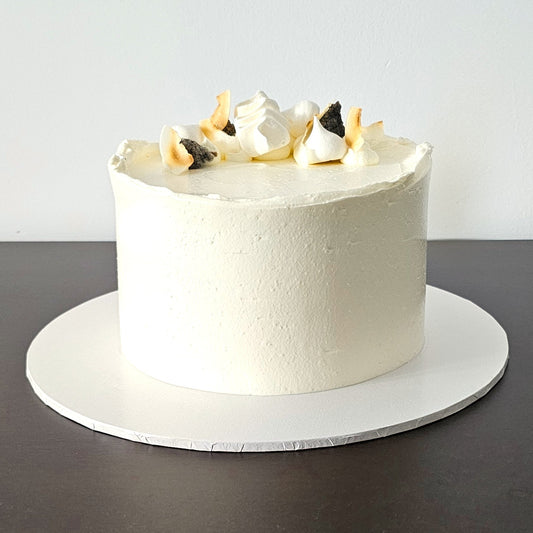 Black Sesame Coconut Cake