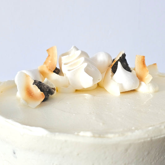 Black Sesame Coconut Cake