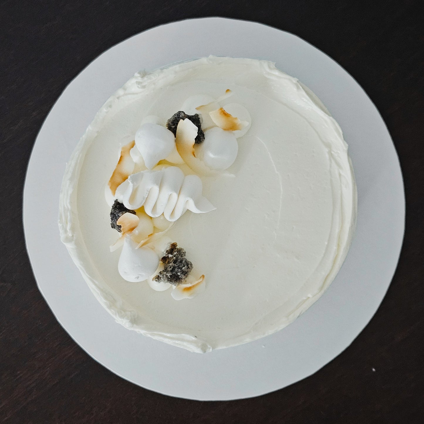 Black Sesame Coconut Cake