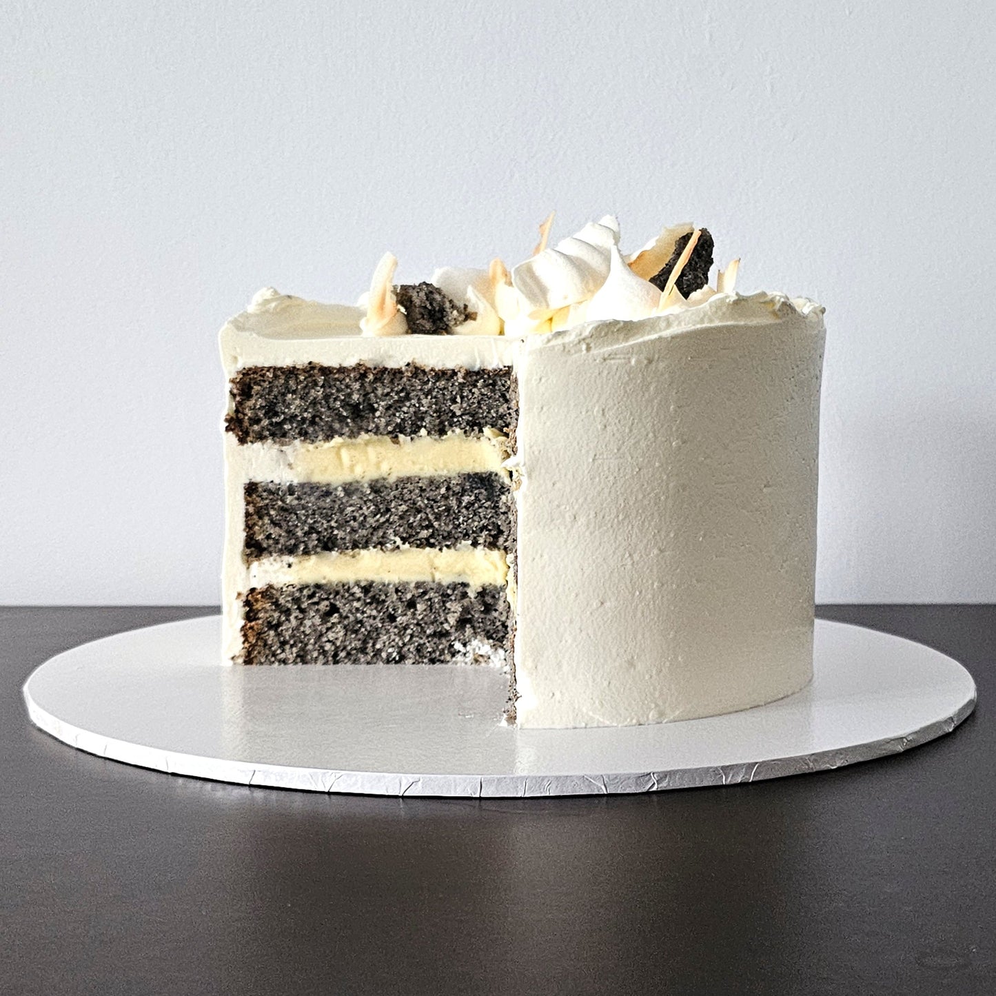 Black Sesame Coconut Cake